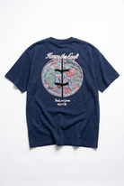 Erkek Craft Nakış Detaylı Oversize T-Shirt Lacivert
