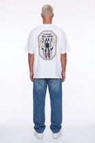 Erkek Del Piero Baskılı Oversize T-Shirt Ekru