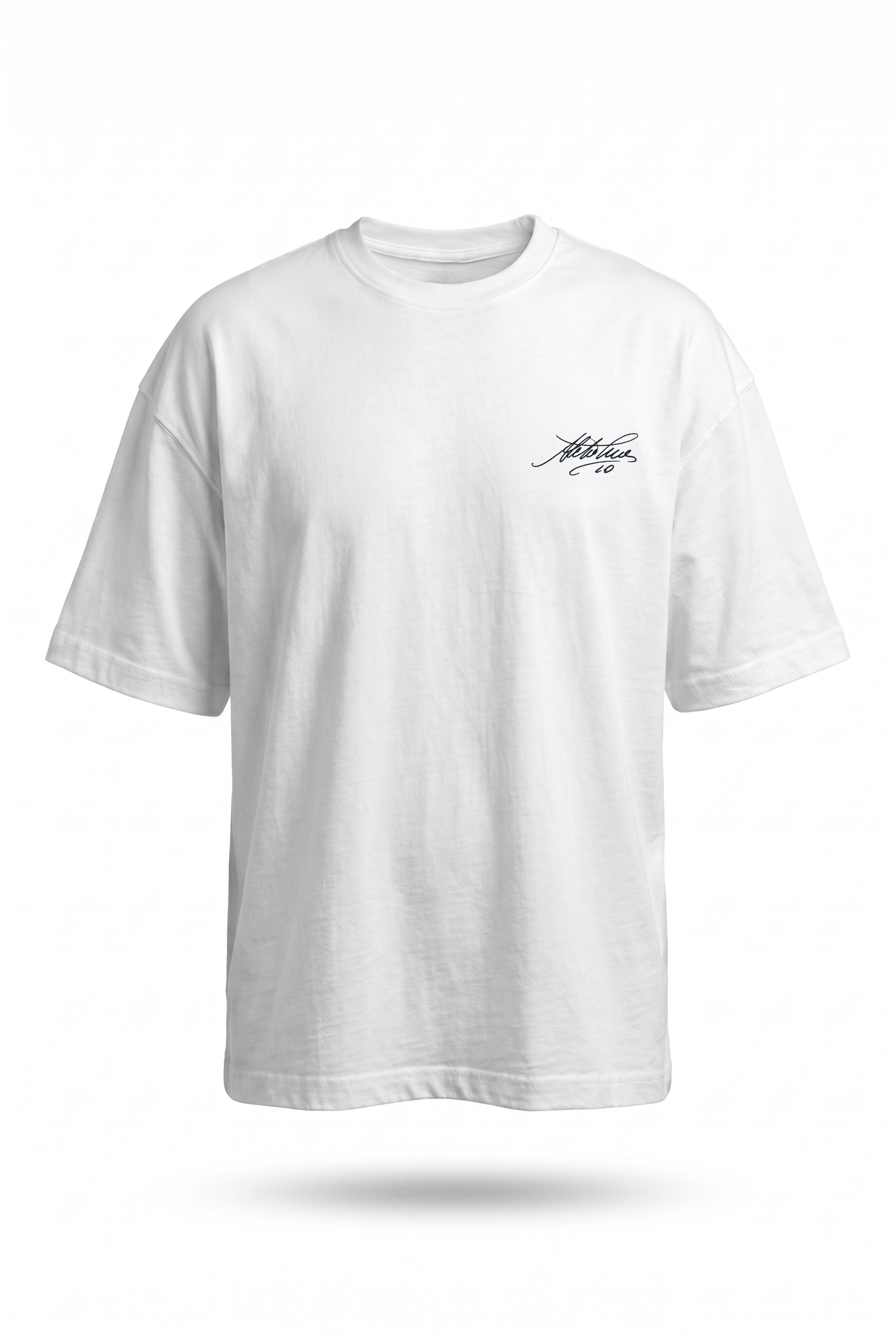 Erkek Del Piero Baskılı Oversize T-Shirt Ekru