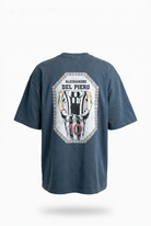 Erkek Del Piero Baskılı Oversize T-Shirt Petrol