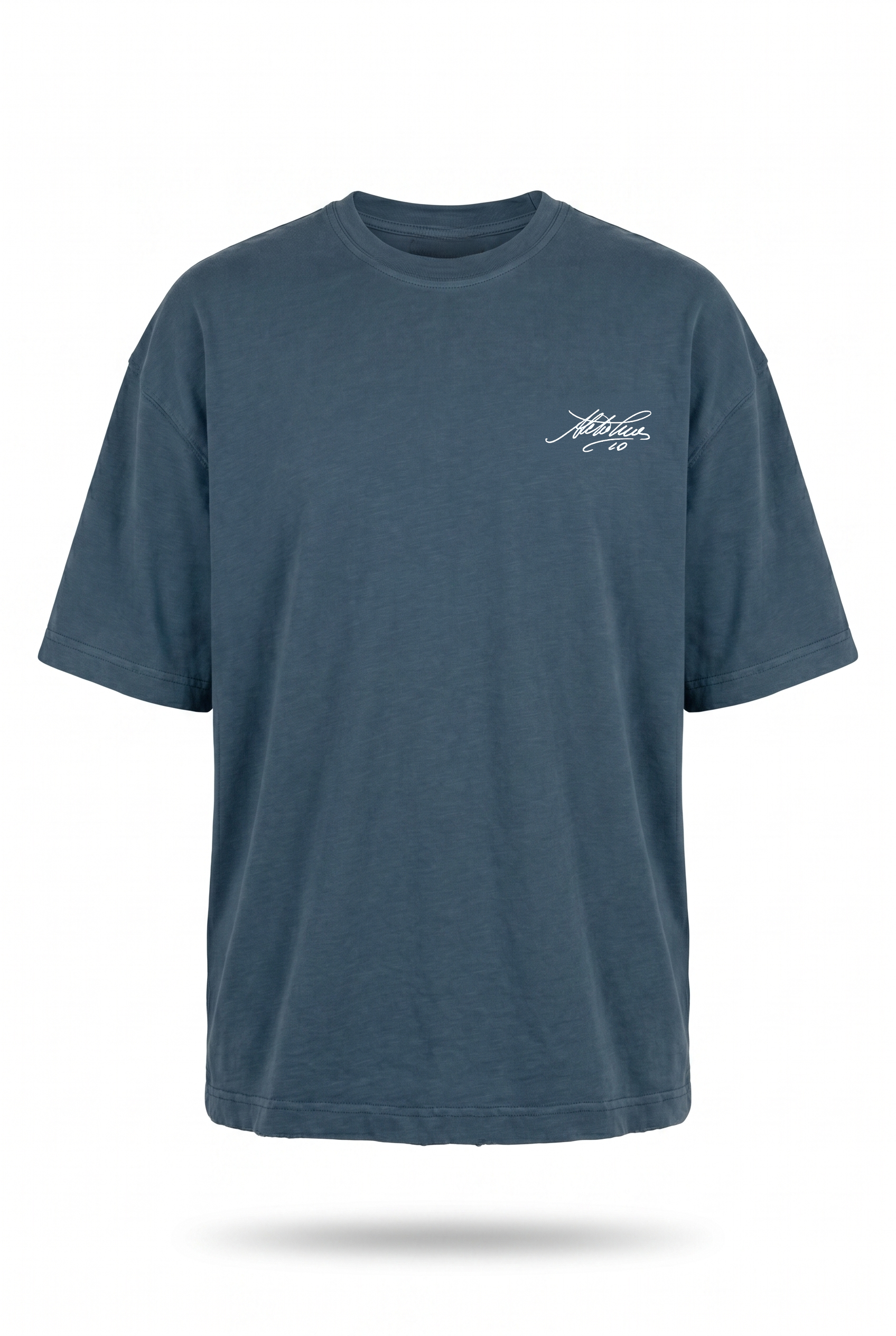 Erkek Del Piero Baskılı Oversize T-Shirt Petrol