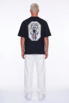 Erkek Del Piero Baskılı Oversize T-Shirt Siyah