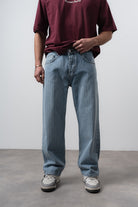 Respire-Erkek Desenli Baggy Jean Açık Mavi-Kot Pantolon-1-Milagron.com