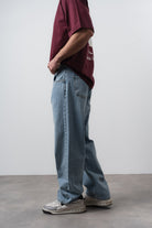 Respire-Erkek Desenli Baggy Jean Açık Mavi-Kot Pantolon-3-Milagron.com