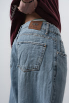 Respire-Erkek Desenli Baggy Jean Açık Mavi-Kot Pantolon-5-Milagron.com