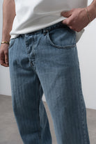 Respire-Erkek Desenli Baggy Jean Mavi-Kot Pantolon-6-Milagron.com