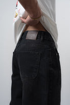 Respire-Erkek Dikiş Detaylı Baggy Jean Siyah-Kot Pantolon-3-Milagron.com