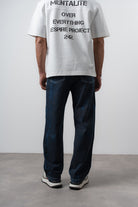 Respire-Erkek Efektli Baggy Jean Lacivert-Kot Pantolon-6-Milagron.com