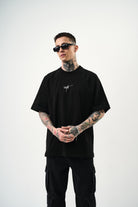Erkek Eight Baskılı Oversize T-Shirt Siyah