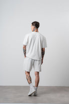 Erkek Far From Basic Baskılı Regular Fit T-Shirt Şort Takım Ekru