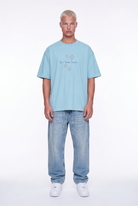 Erkek Ffb Nakış Detaylı Oversize T-Shirt Bebe Mavi