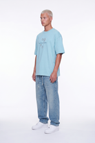 Erkek Ffb Nakış Detaylı Oversize T-Shirt Bebe Mavi