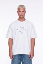 Erkek Ffb Nakış Detaylı Oversize T-Shirt Ekru