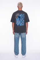 Erkek Ffb Nakış Detaylı Oversize T-Shirt Füme