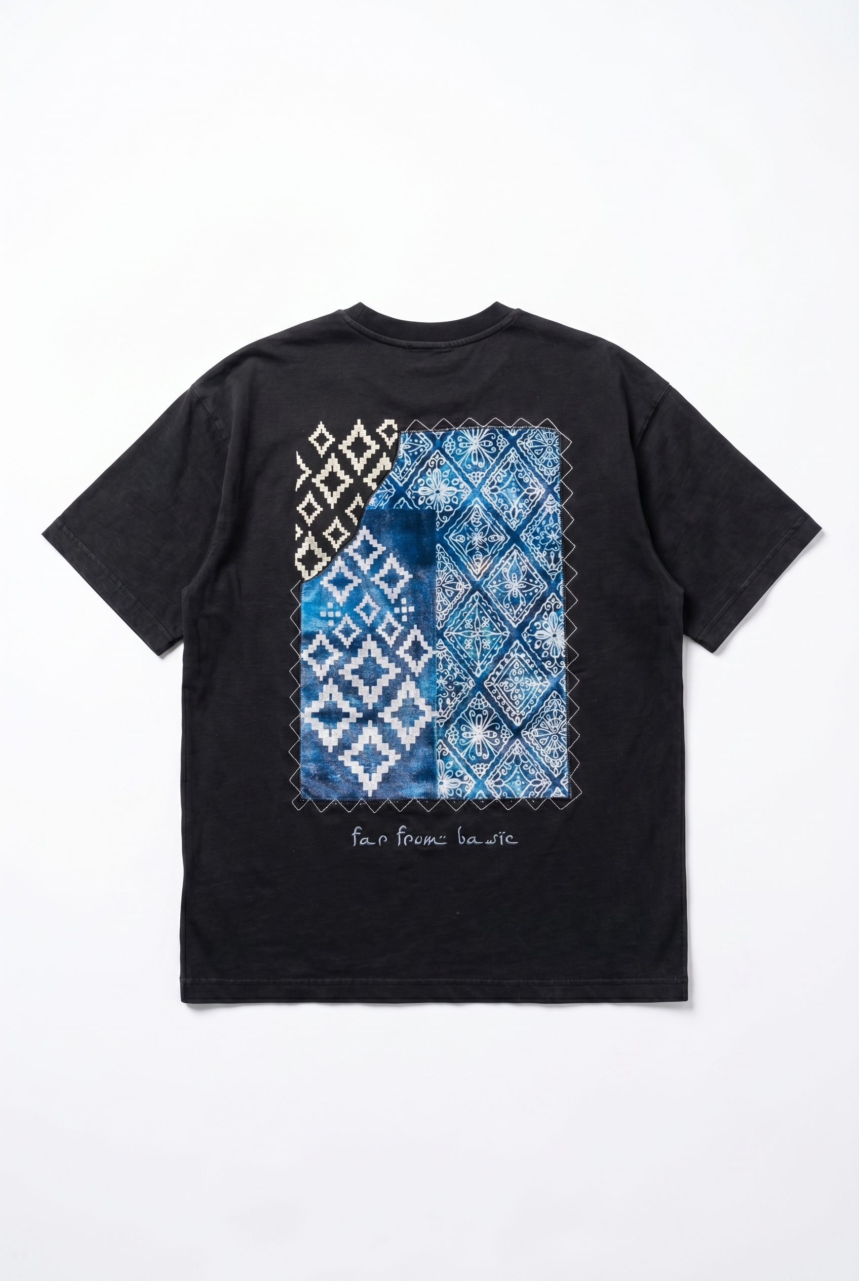 Erkek Ffb Nakış Detaylı Oversize T-Shirt Siyah