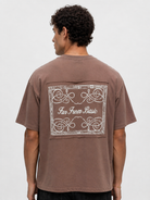 Erkek Ffb Nakışlı Oversize T-Shirt Kahve