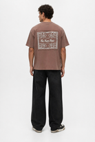 Erkek Ffb Nakışlı Oversize T-Shirt Kahve