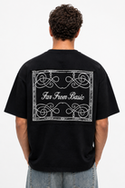 Erkek Ffb Nakışlı Oversize T-Shirt Siyah