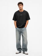 Erkek Ffb Nakışlı Oversize T-Shirt Siyah
