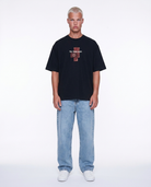 Erkek Ffb Patch Oversize T-Shirt Siyah