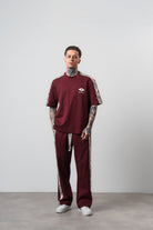 Erkek Ffb Şerit Detaylı Regular Fit Eşofman Takımı Bordo