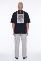 Erkek Ffb Vintage Nakışlı Oversize T-Shirt Siyah