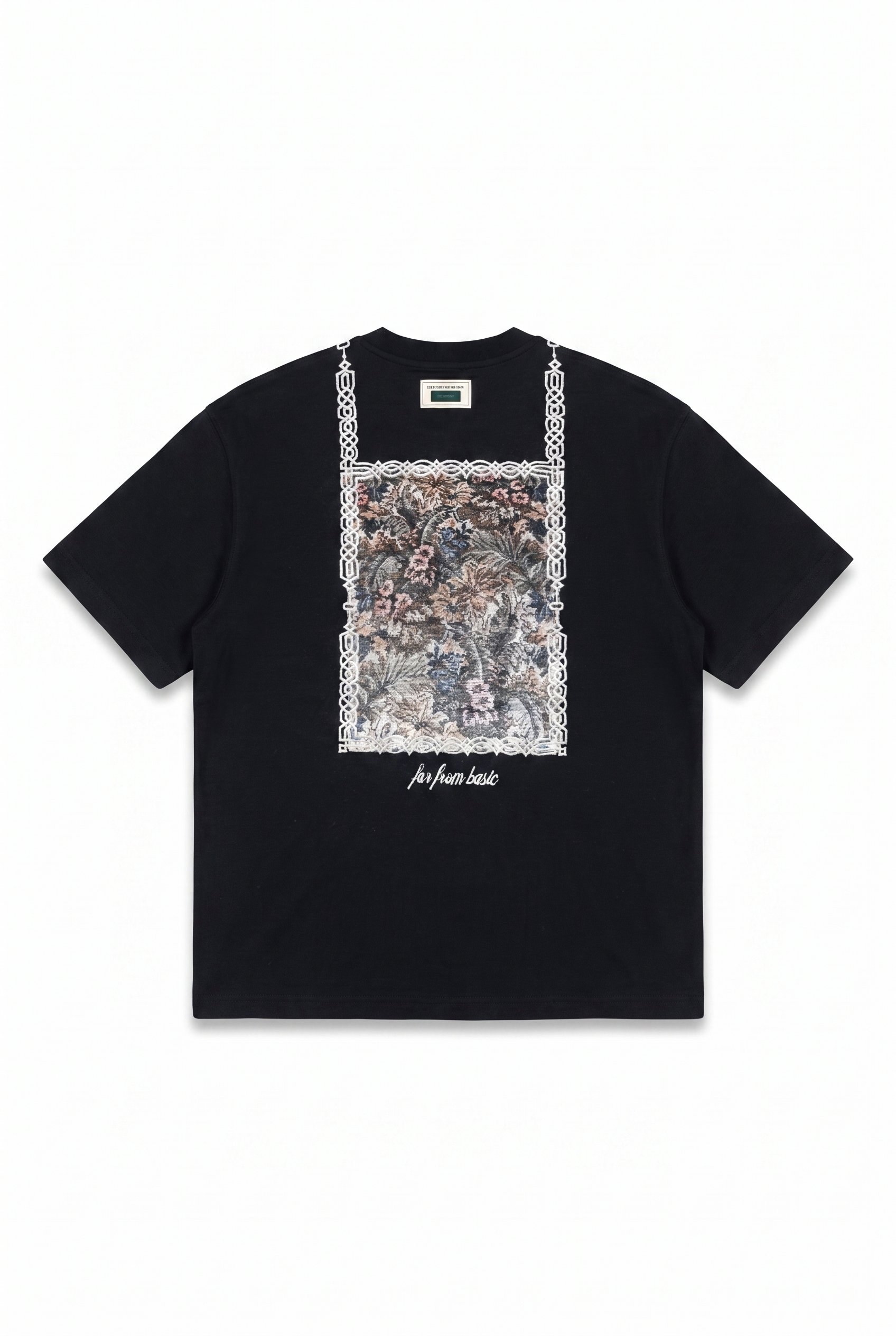 Erkek Ffb Vintage Nakışlı Oversize T-Shirt Siyah
