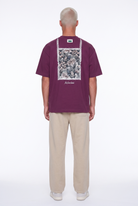 Erkek Ffb Vintage Nakışlı Oversize T-Shirt Vişne
