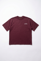 Erkek Hallelujah Baskılı Oversize T-Shirt Bordo