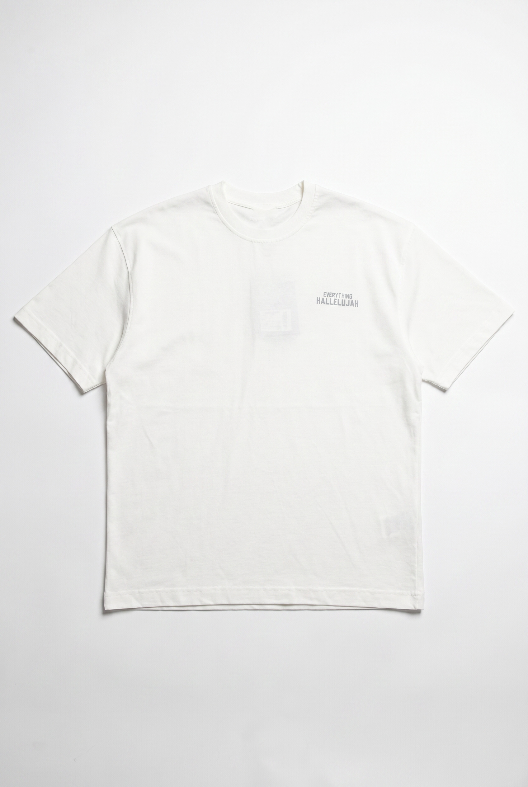 Erkek Hallelujah Baskılı Oversize T-Shirt Ekru