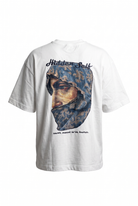 Erkek Hidden Self Baskılı Oversize T-Shirt Ekru