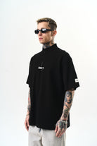 Erkek I Don'T Nakışlı Oversize T-Shirt Siyah