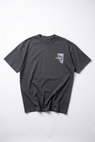 Erkek Itsbyzey Nakış Detaylı Oversize T-Shirt Füme