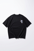 Erkek Itsbyzey Nakış Detaylı Oversize T-Shirt Siyah