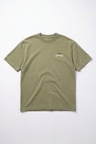 Erkek Leather Baskılı Oversize T-Shirt Haki