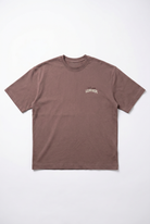 Erkek Leather Baskılı Oversize T-Shirt Kahve