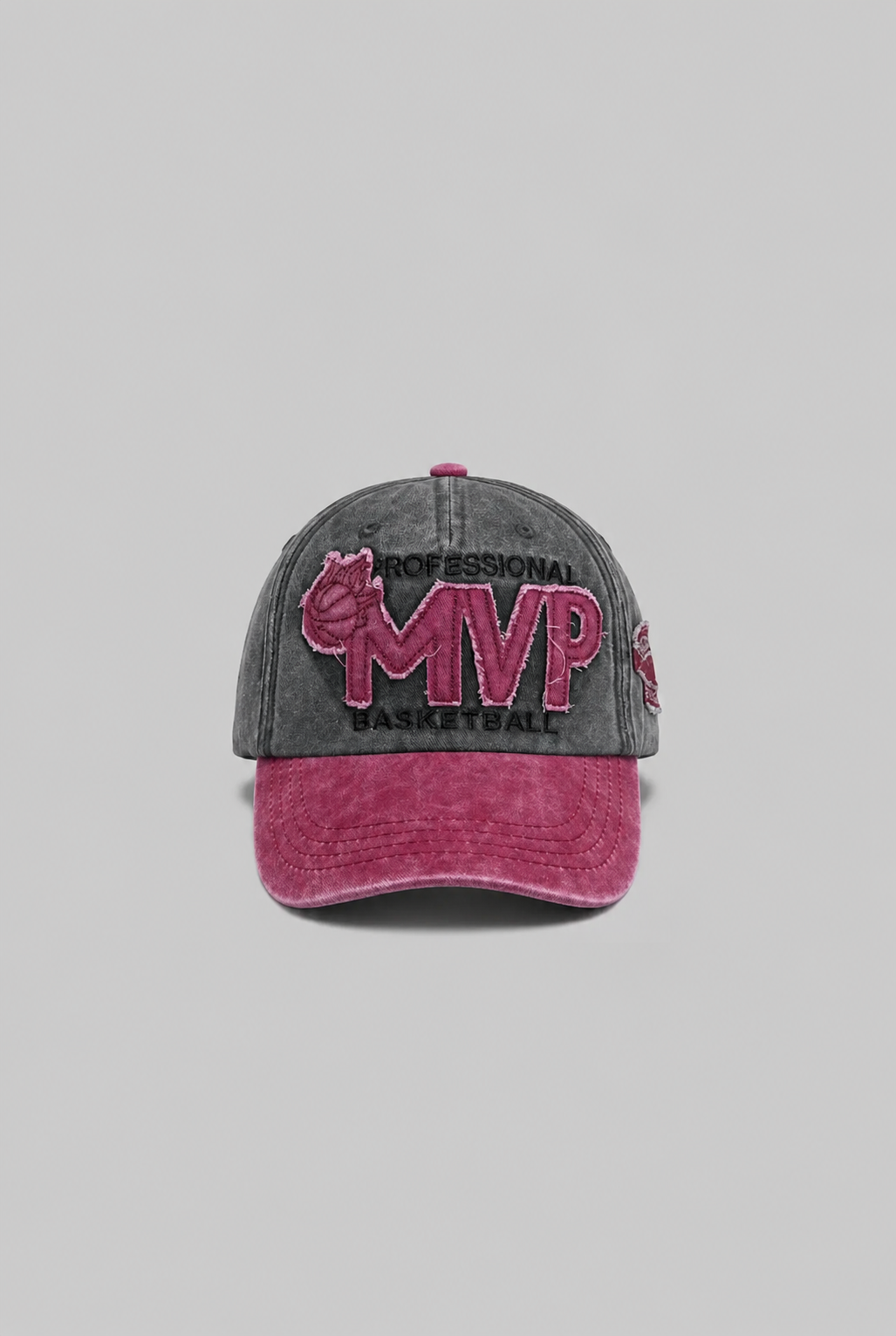 Erkek Mvp Nakışlı Yıkamalı Şapka Siyah
