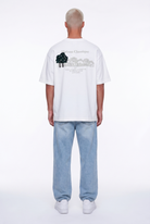 Erkek Maison Baskılı Oversize T-Shirt Ekru