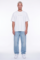 Erkek Maison Baskılı Oversize T-Shirt Ekru