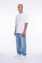 Erkek Maison Baskılı Oversize T-Shirt Ekru