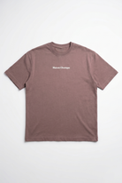 Erkek Maison Baskılı Oversize T-Shirt Kahve