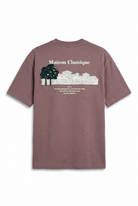 Erkek Maison Baskılı Oversize T-Shirt Kahve