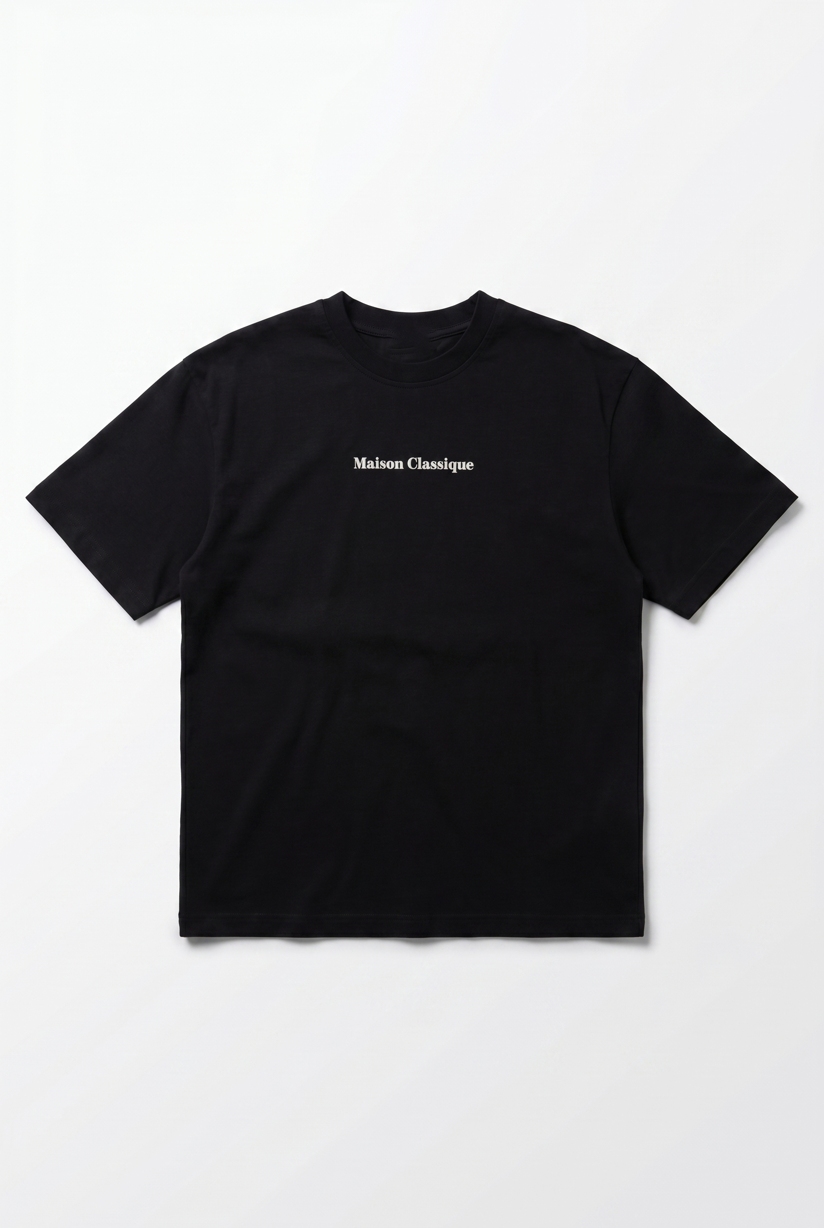 Erkek Maison Baskılı Oversize T-Shirt Siyah