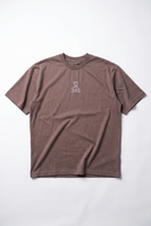 Erkek Nakışlı Oversize T-Shirt Kahve