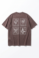 Erkek Nakışlı Oversize T-Shirt Kahve
