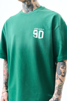 Erkek Ninety Baskılı Oversize T-Shirt Nefti