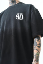 Erkek Ninety Baskılı Oversize T-Shirt Siyah