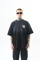Erkek Ninety Baskılı Oversize T-Shirt Siyah