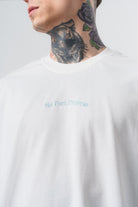 Erkek No Port Baskılı Oversize T-Shirt Ekru