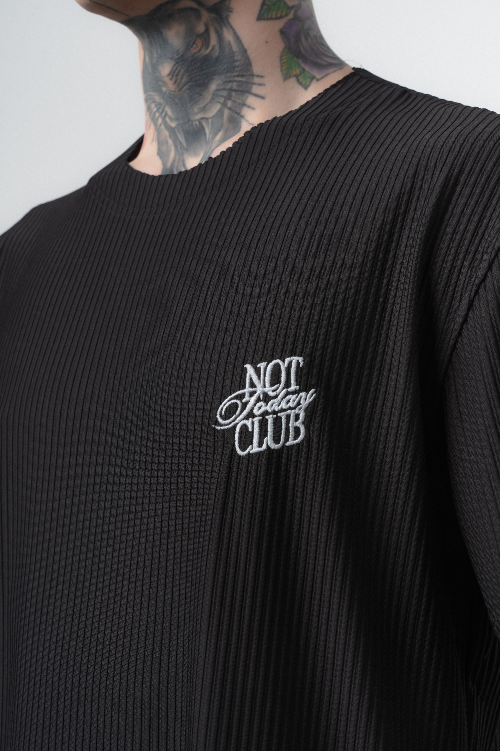 Erkek Not Today Yazılı T-Shirt Pantolon Takım Siyah